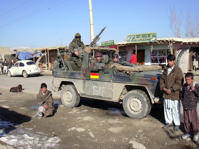 Gebirgstruppe auf Patrouille in Afghanistan (2006) © Stiftung "Deutsche Gebirgstruppe"
