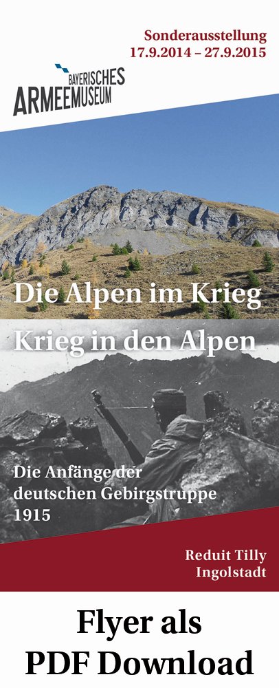 Flyer Alpenkrieg © Bayerisches Armeemuseum